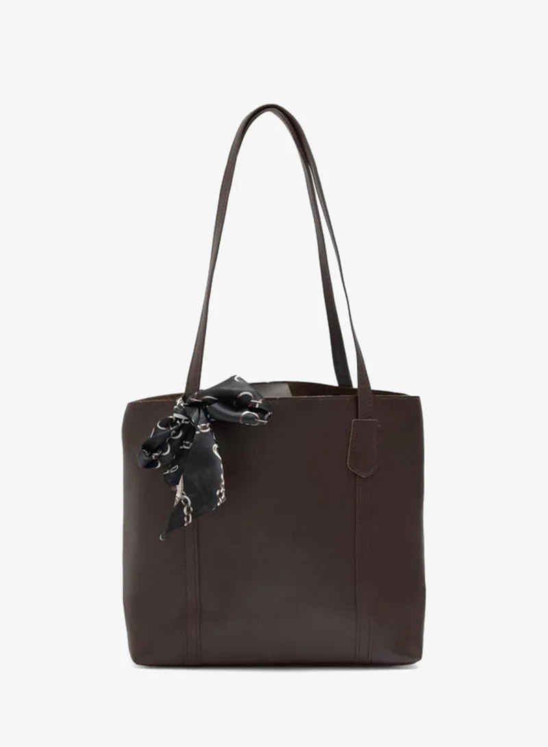 Shule Bags  Grape Print Shoulder Bag in Dark Coffee. for Women | Best Price UAE
