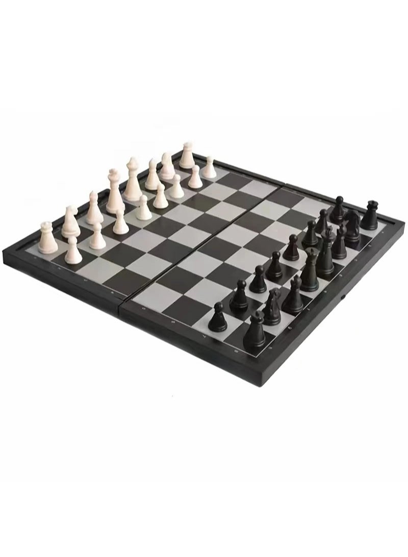 AROAQ International Chess Folding Magnetic Plastic Chessboard Board Game Portable Kid Toy Portable Set 20cm - Image 1