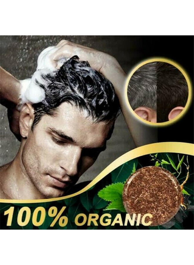 Hira Darkening Shampoo Bar, Hira Shampoo Bar, Archic Organic Hair Darkening Shampoo Bar, Soap Hair Darkening Shampoo Bar-Natural Organic Moisturize Repair Gray White Hair Color - Image 3