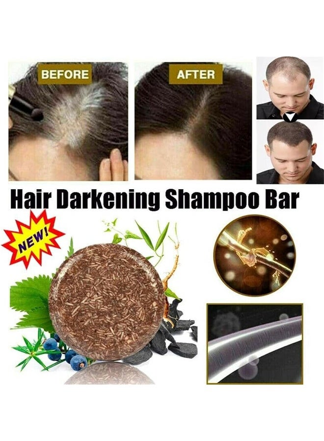 Hira Darkening Shampoo Bar, Hira Shampoo Bar, Archic Organic Hair Darkening Shampoo Bar, Soap Hair Darkening Shampoo Bar-Natural Organic Moisturize Repair Gray White Hair Color - Image 4