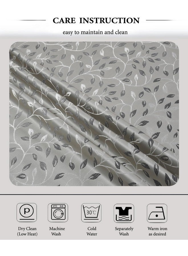 FRESH FROM LOOM Grommet Curtains for Door 9 Feet Long|Latest Big Window Curtain Premium Polyester Weaved Parda|Latest Modern Parde for Living Room Bedroom|Jacquard Screens (Set of 3 |Grey) - Image 3