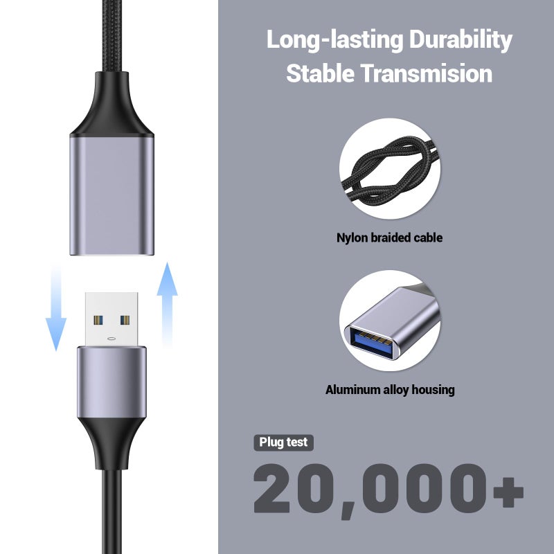 Pastall USB Female to C Male Cable(1M/3.3 Ft),Type-C Adapter,USB C to USB 3.0 Adapter,C Female to A Male for Phone/Laptop/Tablet/Switch USB-C Device - Image 4