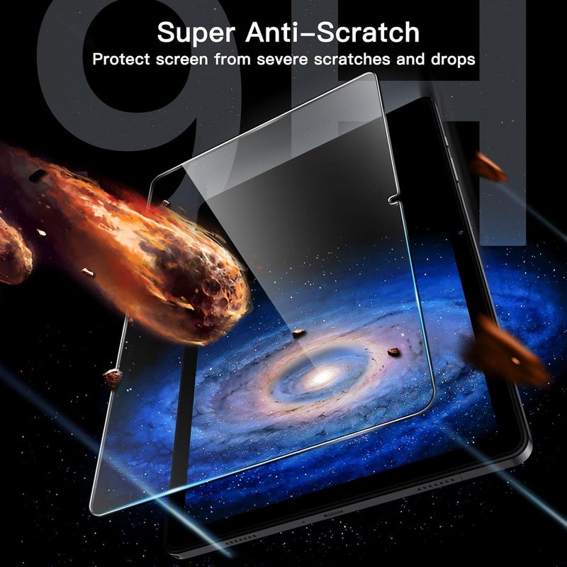 جي تيك واقي شاشة لجهاز سامسونج جالاكسي تاب A9+ / A9 بلس 11 بوصة 2023 مع إطار سهل التركيب، غشاء زجاجي مقوى، شفاف عالي الدقة، عبوة من قطعتين - Image 4