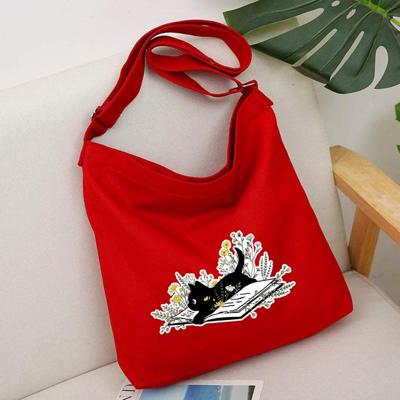 Lify حقيبة كتف قماشية كبيرة الحجم للنساء بتصميم ريترو - 1 قطعة - Image 4