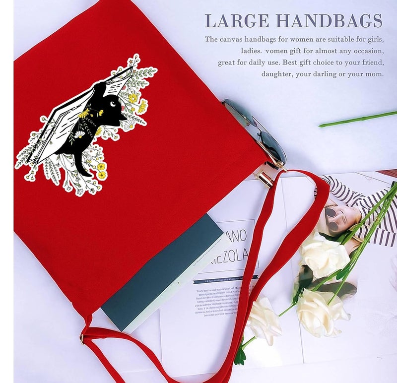 Lify حقيبة كتف قماشية كبيرة الحجم للنساء بتصميم ريترو - 1 قطعة - Image 3