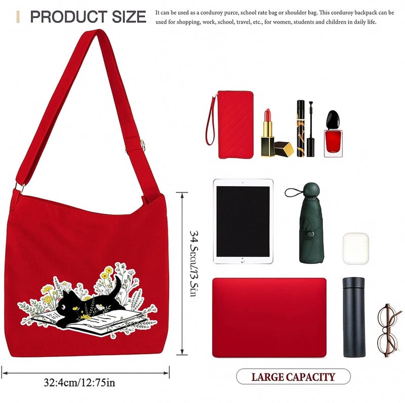 Lify حقيبة كتف قماشية كبيرة الحجم للنساء بتصميم ريترو - 1 قطعة - Image 2