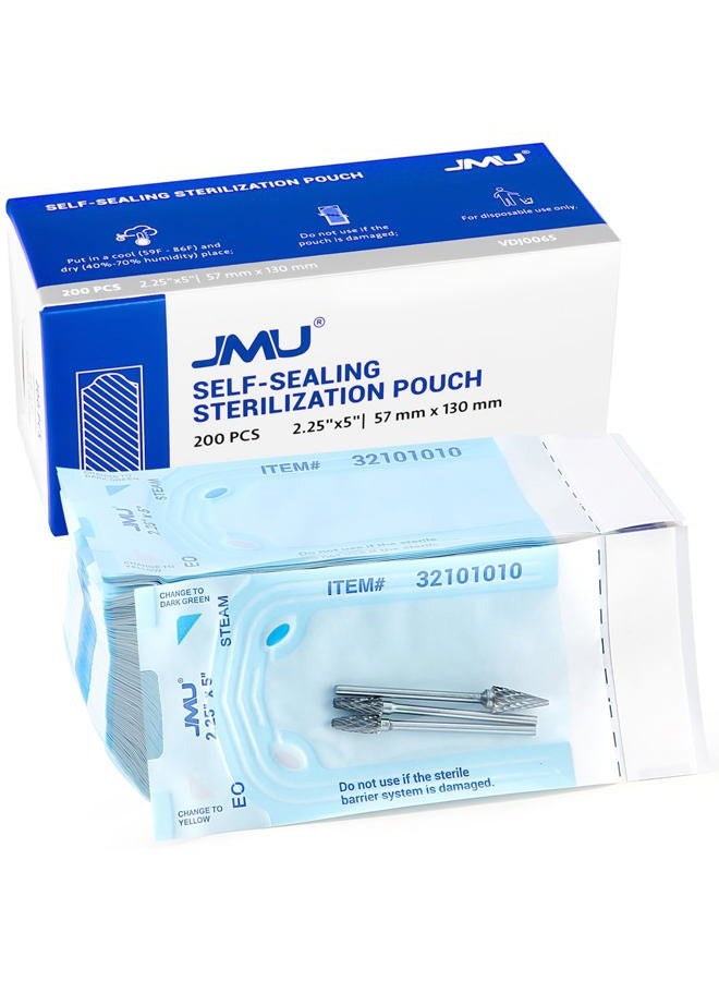 JMU Self Sealing Sterilization Pouches 2.25" x 5" 24100101 200 - Image 1