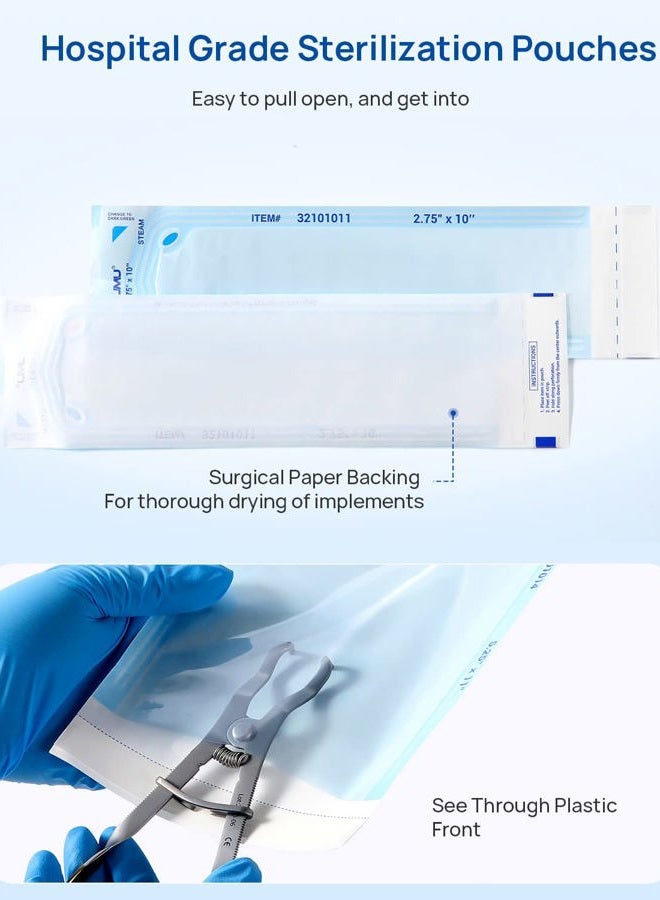 JMU Self Sealing Sterilization Pouches 2.25" x 5" 24100101 200 - Image 3