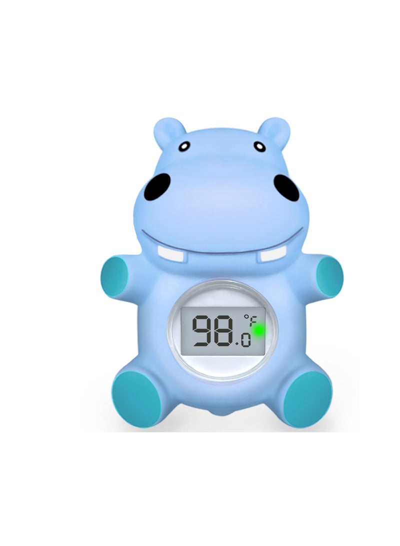 Baby Bath Thermometer for Newborns, Floating Hippo Water Temperature Monitor for Toddlers, Essential Bathing Tool for Safe Bathing, Perfect Gift for Moms and Kids. - Image 1