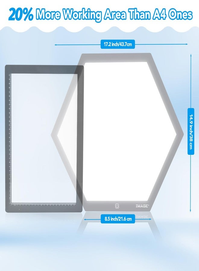 IMAGE Educational LED Light Box for Kids, 17.2×14.9" Tracing Table 3 Brightness Levels for Early Learning, Cognitive Development, Fine Motor Skills, STEM Activities - Image 2