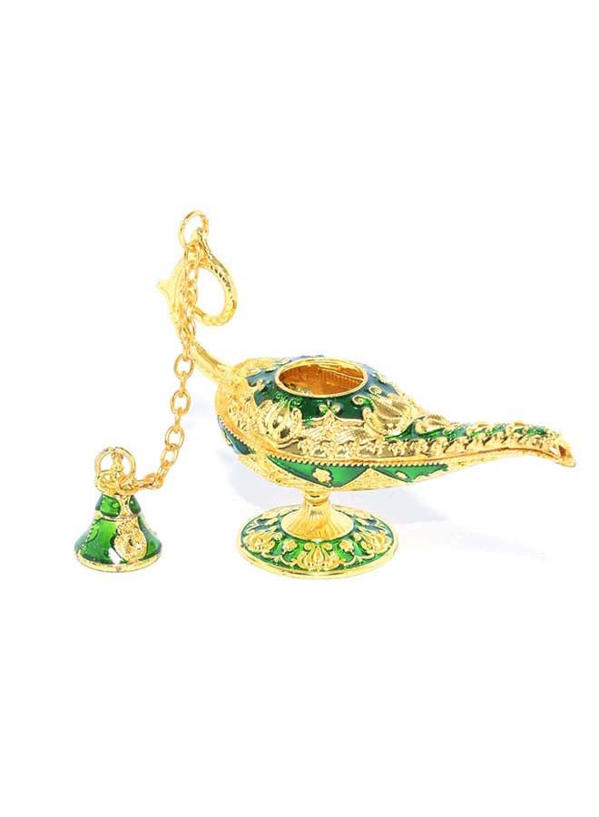immatgar Aladdin Magic Genie Lamps - Classic Vintage Legend Magic Genie Light Costume Lamp for Home Wedding Table Decoration (Shape2 - Golden green - 7 CM Width)  - Image 1