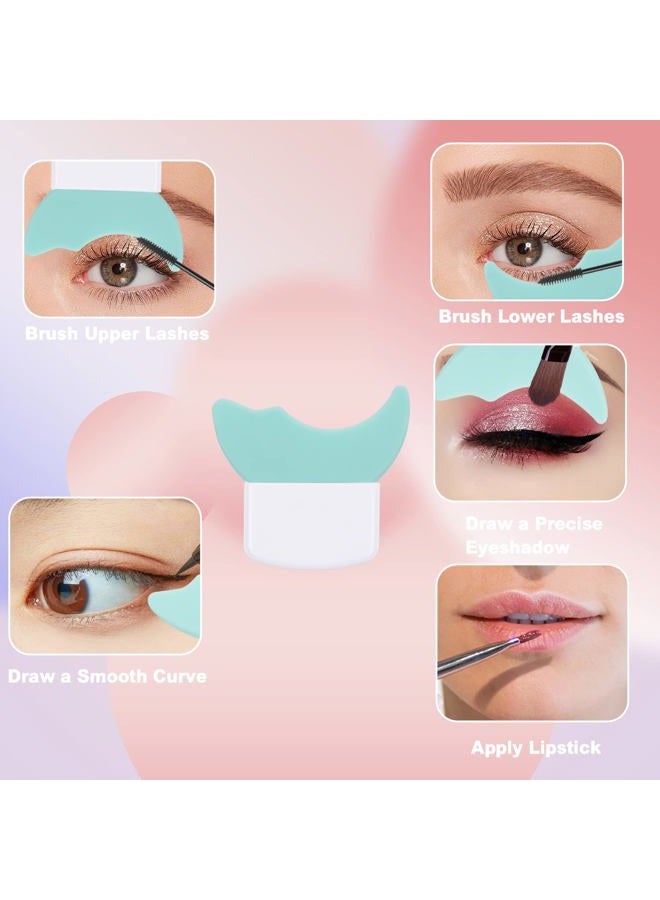 DREMISI 3 Pieces Mascara and Eyeshadow Guard Shields Silicone Applicator Guard Tool 3 in 1 Eyelash Eyeshadow Eyeliner Auxiliary Tool Pads Reusable Upper/Lower Eye Guards to Prevent Makeup Residue - Image 4