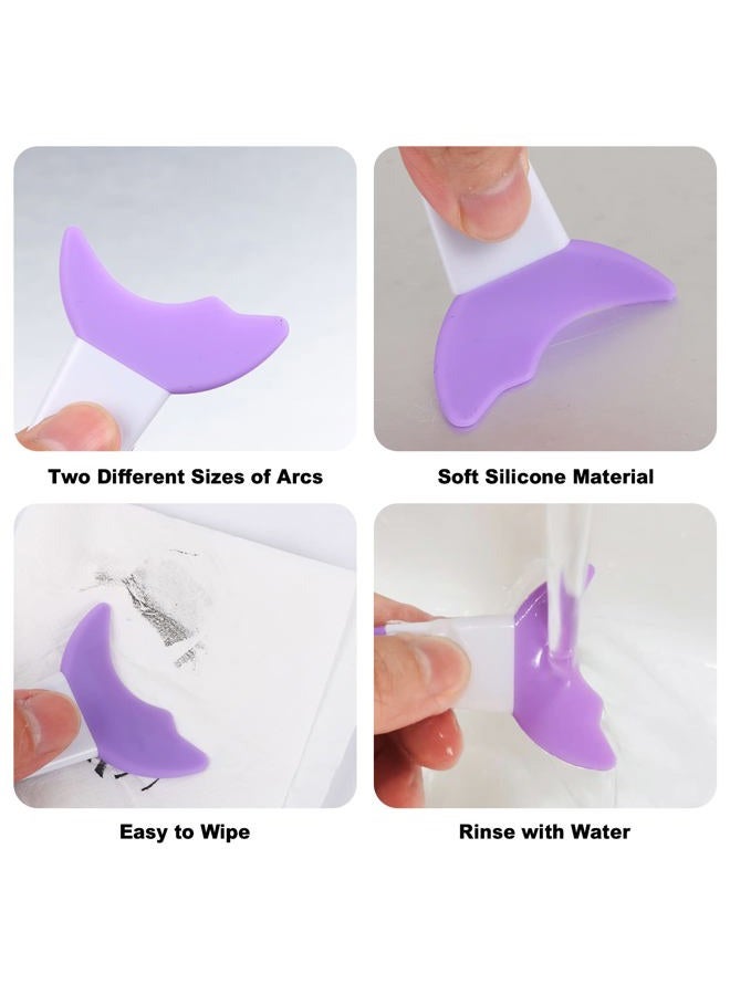 DREMISI 3 Pieces Mascara and Eyeshadow Guard Shields Silicone Applicator Guard Tool 3 in 1 Eyelash Eyeshadow Eyeliner Auxiliary Tool Pads Reusable Upper/Lower Eye Guards to Prevent Makeup Residue - Image 5