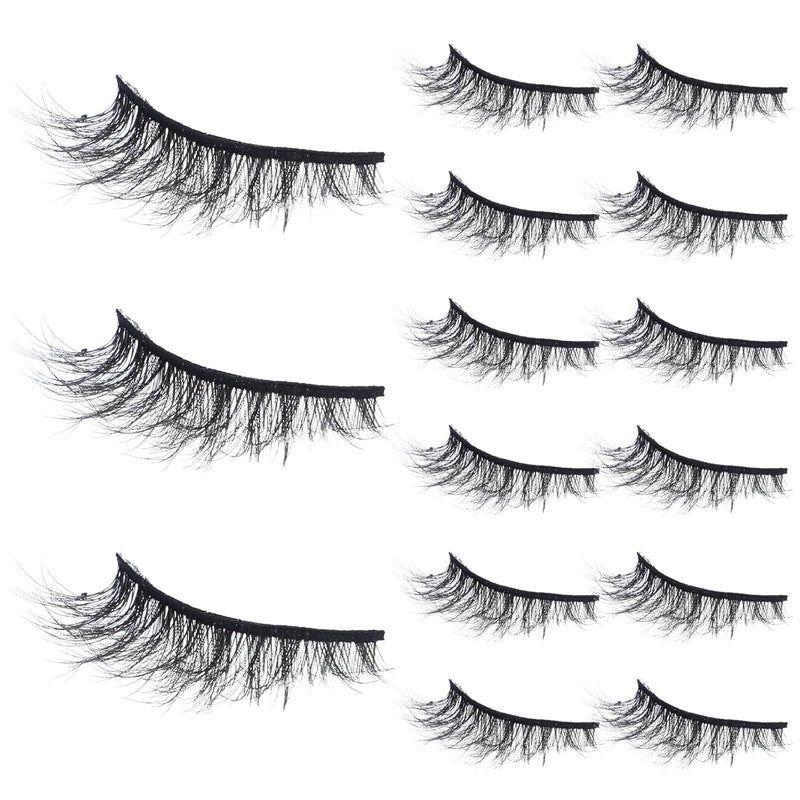 20 Pairs Multi-layered Synthetic False Eyelashes Strip, Handcrafted Colorful Wispy Lash Set for Volume Makeup, Dense Messy Eye Lash Extensions for Daily Wear - Image 1