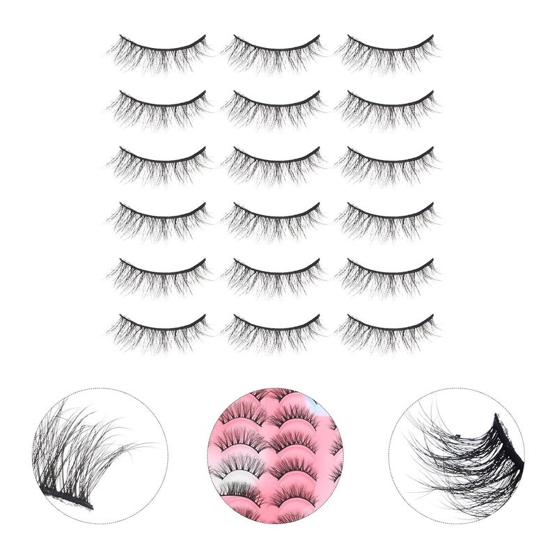 20 Pairs Multi-layered Synthetic False Eyelashes Strip, Handcrafted Colorful Wispy Lash Set for Volume Makeup, Dense Messy Eye Lash Extensions for Daily Wear - Image 5