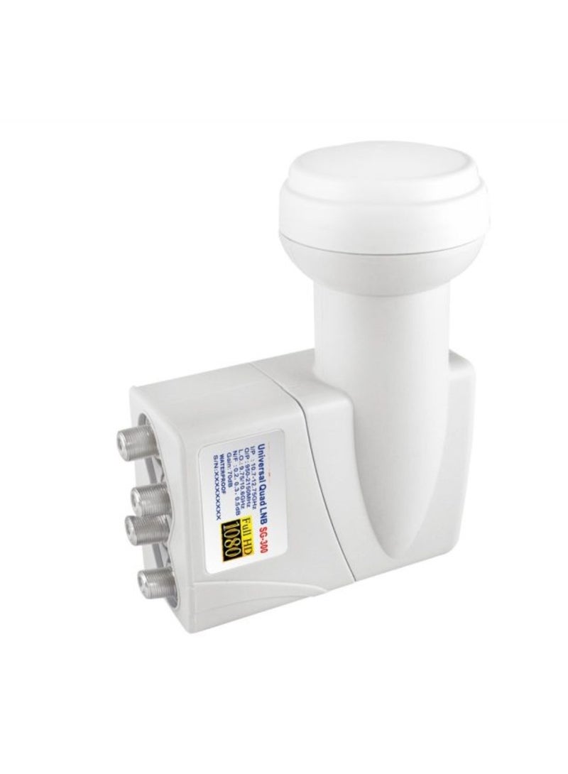 Stargold ستارغولد كسب 70 ديسيبل طبق قمر صناعي عالمي رباعي LNB لجهاز استقبال الأقمار الصناعية مع حل متوافق مع عدة أقمار صناعية واتصال بسيط - Image 1