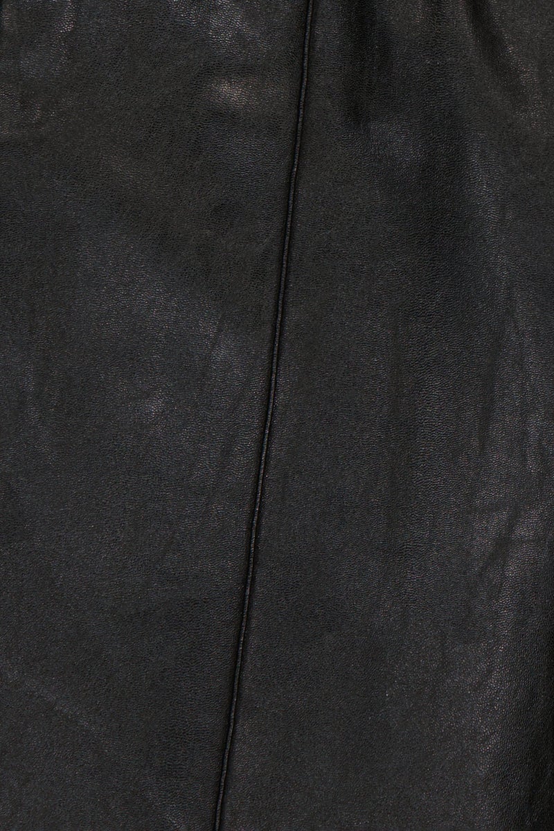 armani AX Armani Exchange Women faux Leather Leggings, Black - Image 5