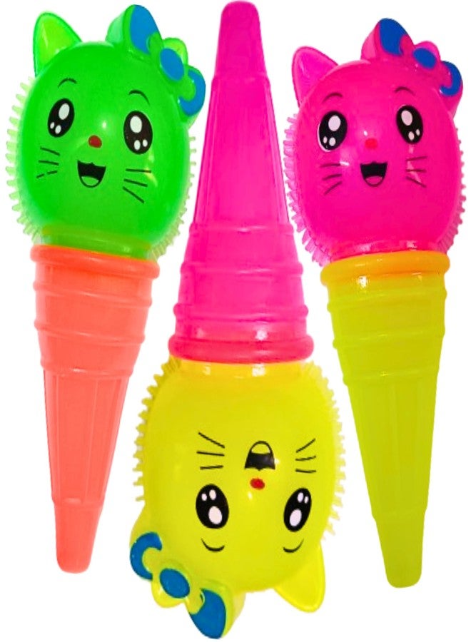 Munmoll Chu Chu Led Flashing Ice Cream Anti-Stress Gift Fun Toys for Children LED Light Ice Cream Learning and Educational Toy for Kids Multicolor (Led Ice Cream Chu Chu 3)