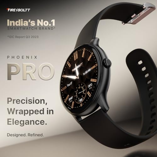 Fire-Boltt FireBoltt Phoenix Pro 353mm 139 inch Bluetooth Calling Smart Watch AI Voice Assistant Metal Body with 120 Sports Modes SpO2 Heart Rate Monitoring Black - Image 3