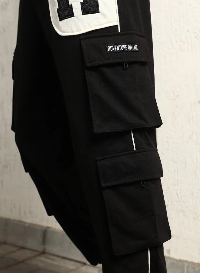 Hubberholme Contrast Front Pocket Cargo Pants by Styli