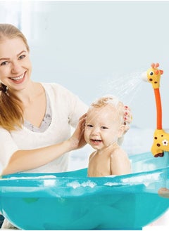 Generic Bath Toys for Toddlers, Automatic Bathtub Giraffe Shower Water Pump with 3 Suction Spinner Toys for Maximum Tub Bathtime Fun for Babies and Toddlers  - Image 2