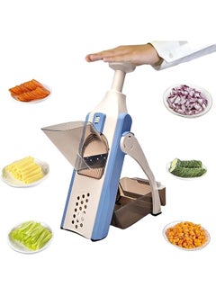 Generic Mandoline Slicer Safe Vegetable Cutter - ONSE FOR ALL Adjustable Julienne Slicer, 0.1-8mm Thickness for Quick Food Prep, 5 in 1, (Multicolor)  - Image 1