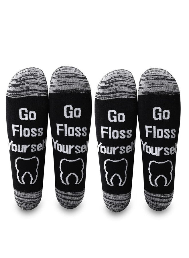 ليفلو جوارب LEVLO المضحكة لأطباء الأسنان، هدايا لمساعدي أطباء الأسنان ومساعدي أخصائيي صحة الأسنان (زوجان/مجموعة - منتصف الساق - 1) - Image 1