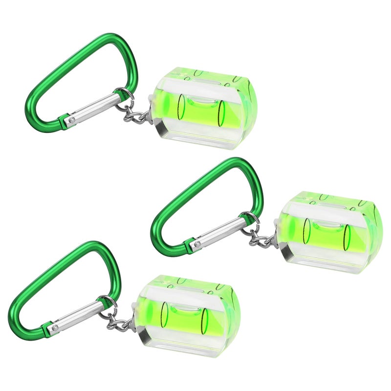 WORKPRO Small Bubble Level with Keychain 3-Pack Mini Pocket Tool Spirit Level Measuring Picture Hanging layout Tools - Image 1