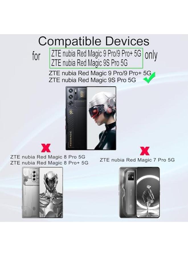 erorex 2 Pack Screen Protector For Zte Nubia Red Magic 9 Pro 9 Pro Plus 9S Pro 5G 6.8" 9H Hardness Tempered Glass With 1Pc Camera Lens Protector 1Pc Back Carbon Fiber Film Easy To Install - Image 2