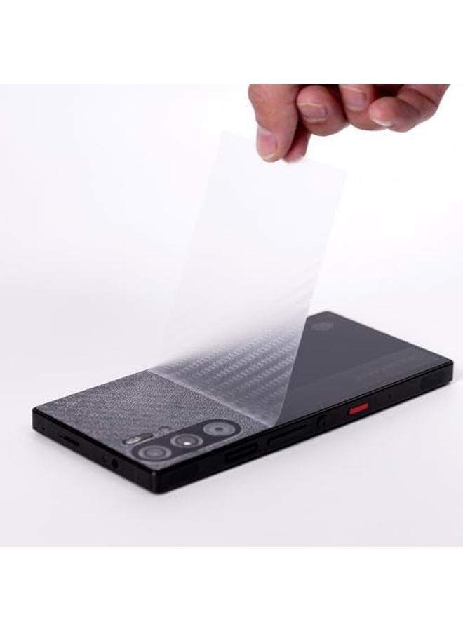 erorex 2 Pack Screen Protector For Zte Nubia Red Magic 9 Pro 9 Pro Plus 9S Pro 5G 6.8" 9H Hardness Tempered Glass With 1Pc Camera Lens Protector 1Pc Back Carbon Fiber Film Easy To Install - Image 4