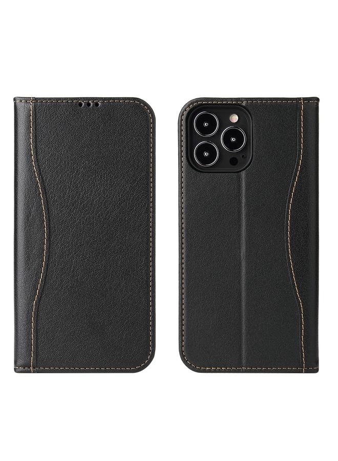 Zaboon Case For iPhone 13 Pro Genuine Leather Horizontal Flip Leather Case with Holder & Card Slots & Wallet - Image 1