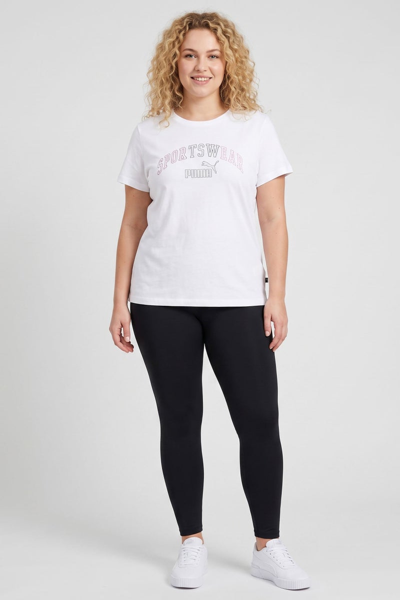PUMA Women Sportswear Fit Short Sleeve Outdoor T-Shirt, White - Image 2