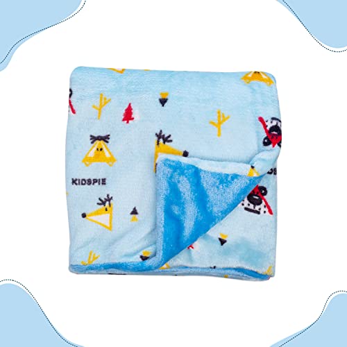 Mee Mee Cotton Ultra Soft Plush, Lightweight & Comfortable Baby Blanket | Highly Breathable | Light Weight | Quick to Dry | Extremely Soft Comforter Infants/Toddlers | 0-2 Years (Sky Blue) 75X100 CM - Image 1