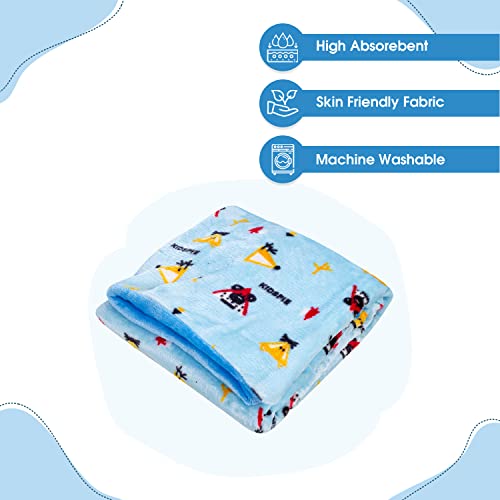 Mee Mee Cotton Ultra Soft Plush, Lightweight & Comfortable Baby Blanket | Highly Breathable | Light Weight | Quick to Dry | Extremely Soft Comforter Infants/Toddlers | 0-2 Years (Sky Blue) 75X100 CM - Image 2