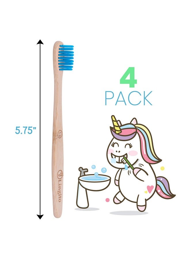 Lingito Natural Bamboo Toothbrushes, BPA Free Soft Bristles, Nature-Friendly, Natural, Organic & Vegan Toothbrush Pack, Individually Packaged (Natural Child Bamboo Toothbrushes) - Image 2