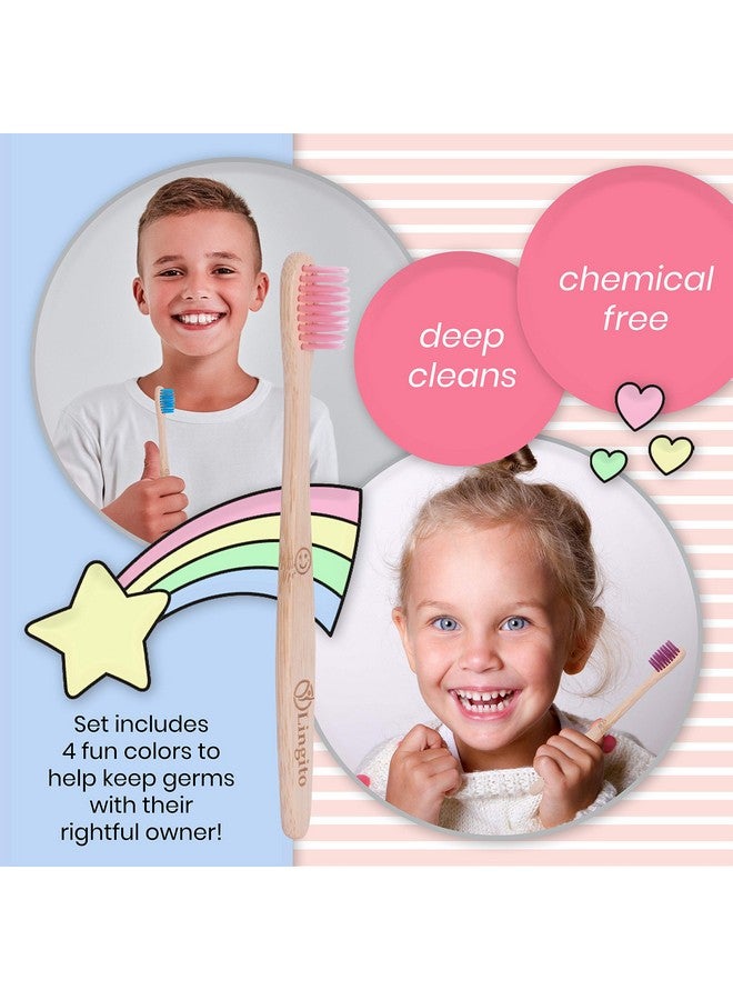 Lingito Natural Bamboo Toothbrushes, BPA Free Soft Bristles, Nature-Friendly, Natural, Organic & Vegan Toothbrush Pack, Individually Packaged (Natural Child Bamboo Toothbrushes) - Image 3