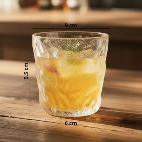 Ash  Roh Ash & Roh® Water Glasses Tumbler Drinking Glasses for Juice Beer and Cocktail, Dishwasher Safe- 400 ml (6) - Image 2