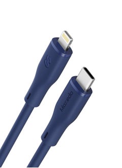 Moxedo Moxedo CavoX Pro USB-C to Lightning Silicone Cable 27W PD Fast Charge and Data Sync Compatible for iPhone 14/13/12/11 Pro Max X/XS/XR 8 7 6s Plus SE (Blue, 2m)  - Image 1
