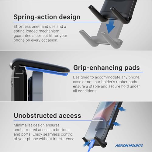 Arkon Mounts - Car Seat Rail Phone or Tablet Mount | Flexible Positioning | 22" Gooseneck | 360° Adjustability | Tablet Holder fits iPhone, Galaxy, Note and more | Up to 8" Screen Size - Image 3