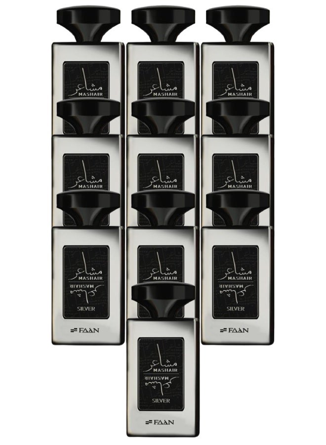 مشاعر 10 قطع عطر مشاعر رصاصي 100مل - Image 1