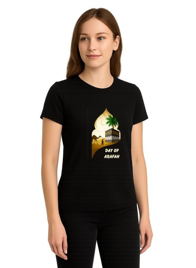 PRINTSHOP4ME Arafah Day Special Women’s Cotton T-Shirt–Premium Quality Round Neck Short Sleeve Islamic T-Shirt For Women | Soft Breathable Fabric | Comfortable Daily Wear  - Image 2