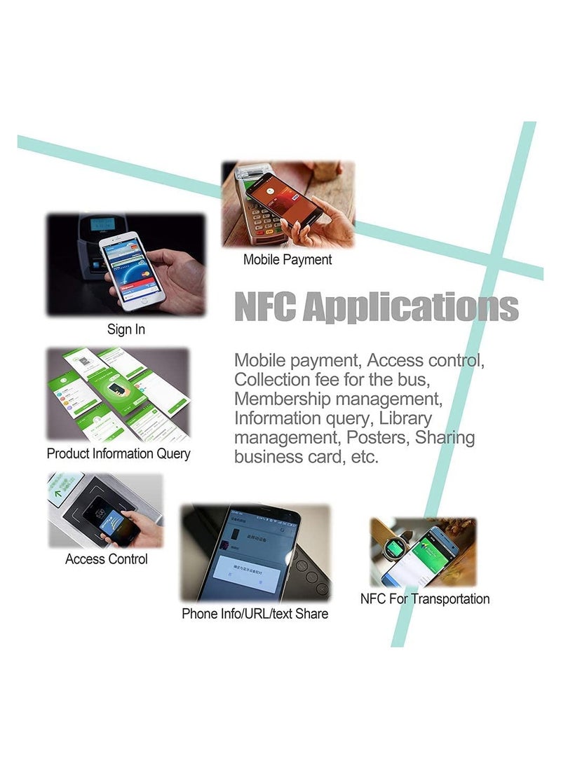 Excefore - NFC 215 Cards, NTAG215 NFC Round Cards NFC 215 Card Tag Compatible with TagMo and Amiibo and NFC Enabled Mobile Phones and Devices, Round 25 mm, 25 Pieces - Image 1