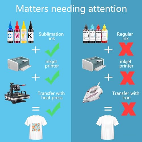 HTVRONT ورق السوبليماشن HTVRONT 8.5 × 11 بوصة - 150 ورقة 105 جرام ممتاز لإطلاق الحبر ورق نقل السوبليماشن للأكواب، الأكواب، القمصان - Image 4