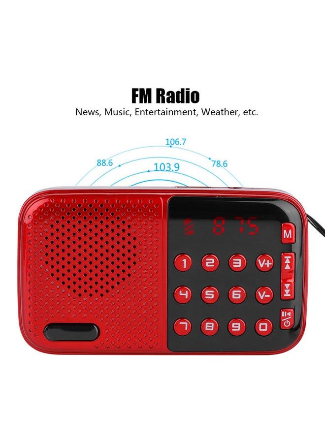 راديو استريو FM ذاكرة قطع PW ، قرص U / TF موسيقى مكبر صوت FM صغير USB مع وضع الاستعداد 24 ساعة