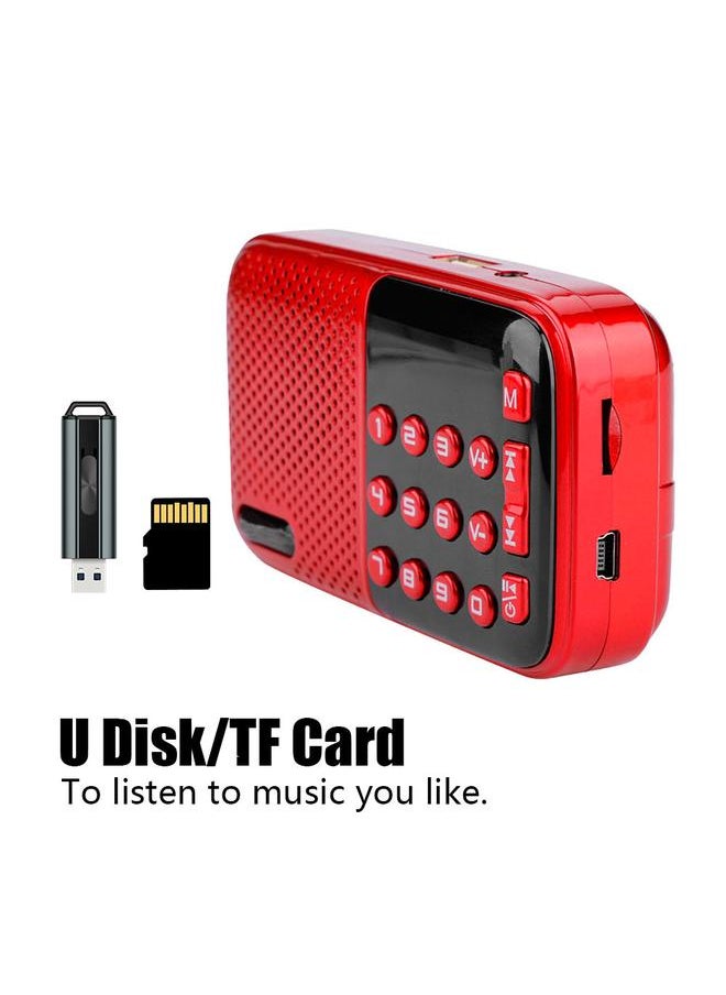راديو استريو FM ذاكرة قطع PW ، قرص U / TF موسيقى مكبر صوت FM صغير USB مع وضع الاستعداد 24 ساعة