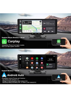 MSMR 10.26" Wireless Car Stereo with Apple Carplay and Android Auto, Portable Touch Screen Car Play GPS Navigation for Car,Car Audio Receivers with Mirror Link, Bluetooth,FM,Siri  - Image 2