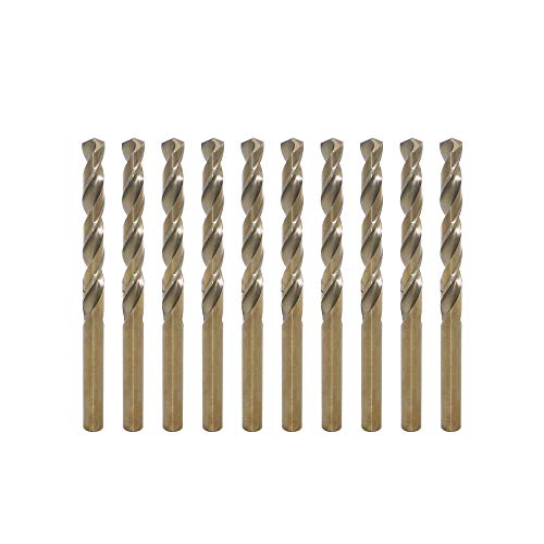 LingGan 2mm Metric M35 Cobalt Steel Extremely Heat Resistant Twist Drill Bit of 10pcs with Straight Shank to Cut Through Hard Metals Such as Stainless Steel and Cast Iron, 5% Cobalt M35 Grade HSS-CO - Image 1