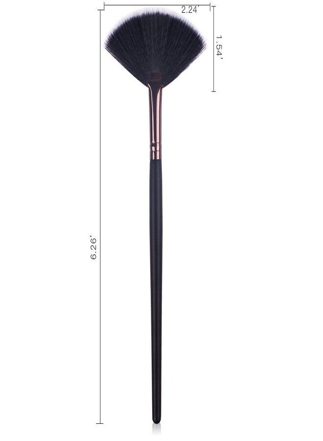 DATNASAYAD Slim Makeup Fan Brush of Soft Bristle and Smooth Feel - Pack of 1 - Image 5