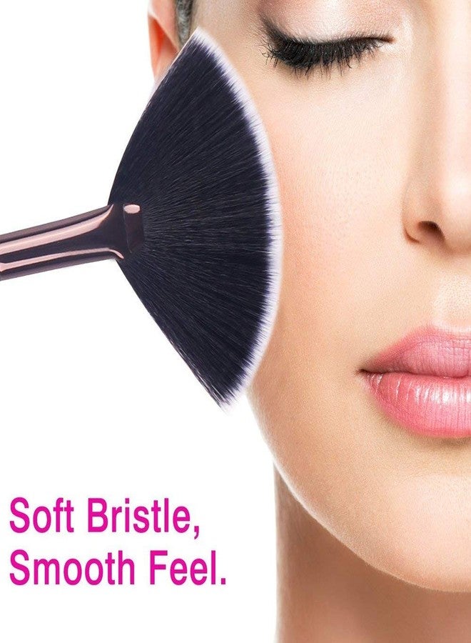 DATNASAYAD Slim Makeup Fan Brush of Soft Bristle and Smooth Feel - Pack of 1 - Image 4