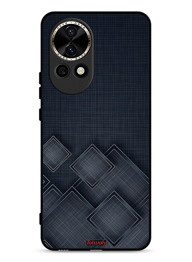 Tolwak غطاء حماية لهاتف هواوي نوفا 13 5G بنمط مربعات على القماش - Image 1